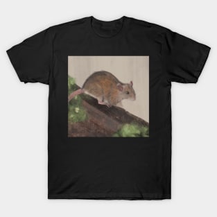 Wild Rat on Mossy Log T-Shirt